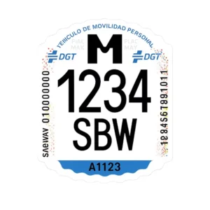 Matrícula DGT homologada para patinete eléctrico (Placa VMP)